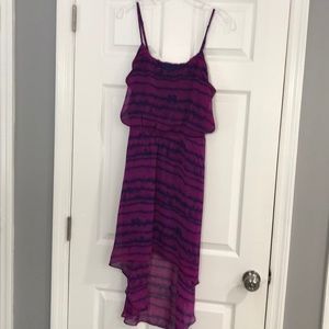 Express pink and purple high low dress